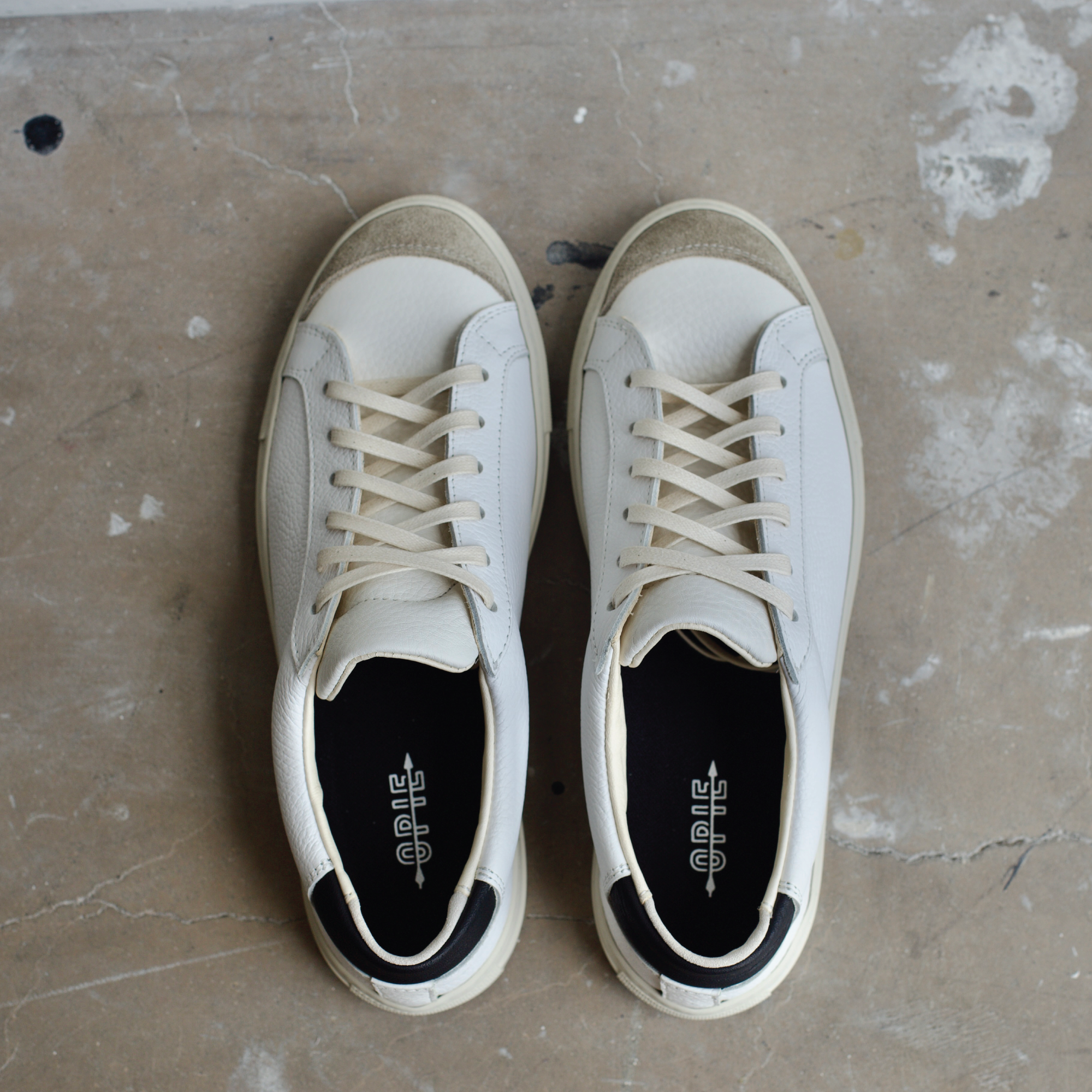 Women's James Court Sneaker | Lo | Ivory and Black