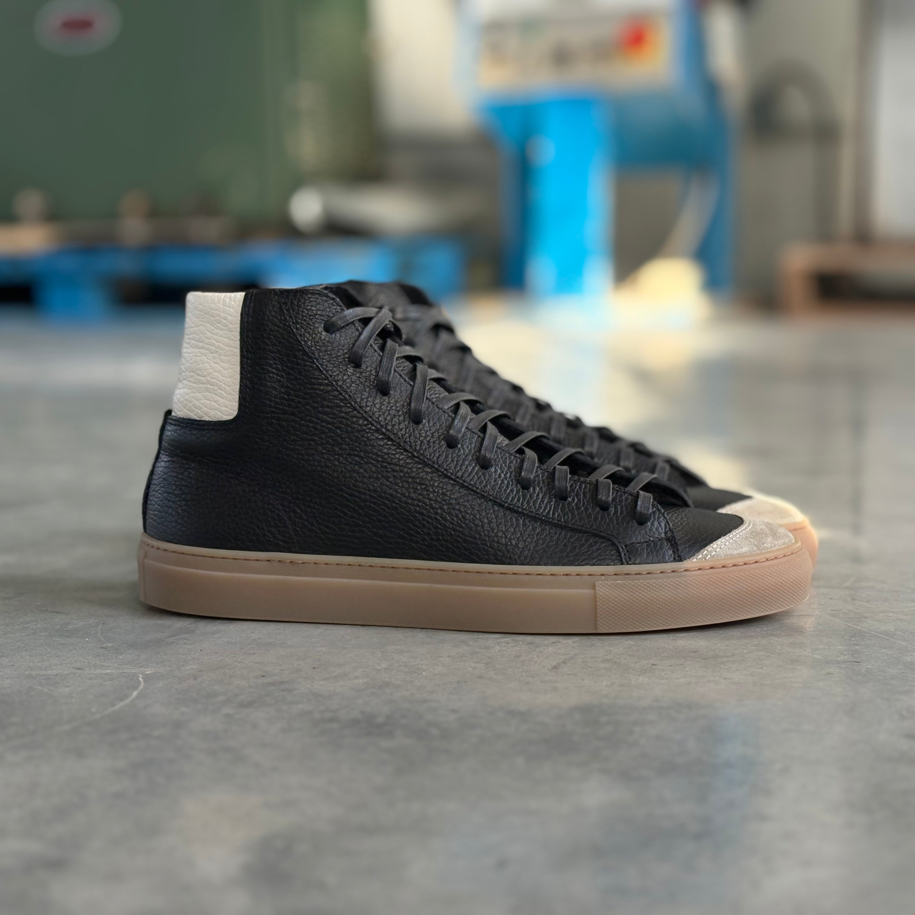 Preorder Women’s James Court Sneaker | Hi | Black and Gum