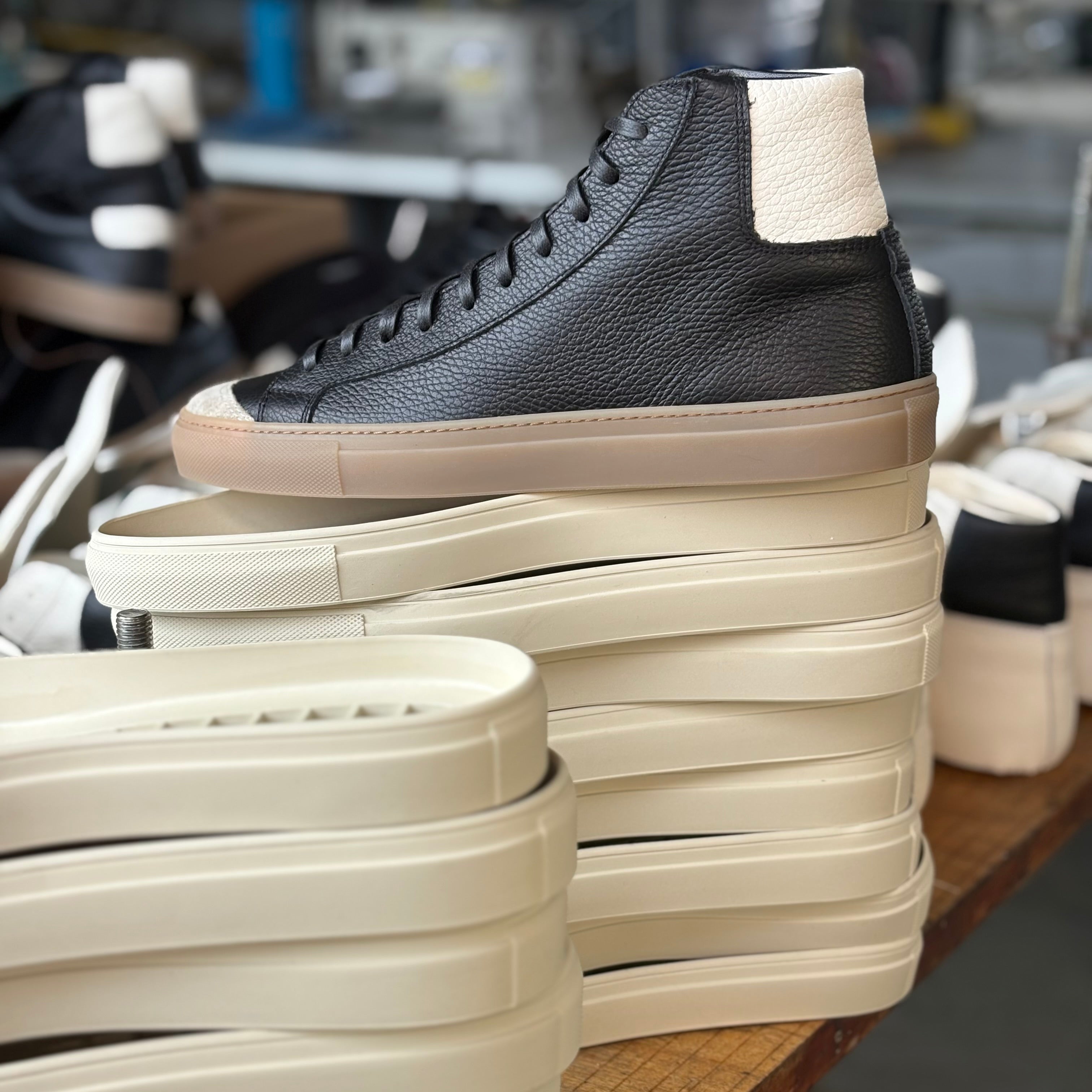 Preorder Women’s James Court Sneaker | Hi | Black and Gum