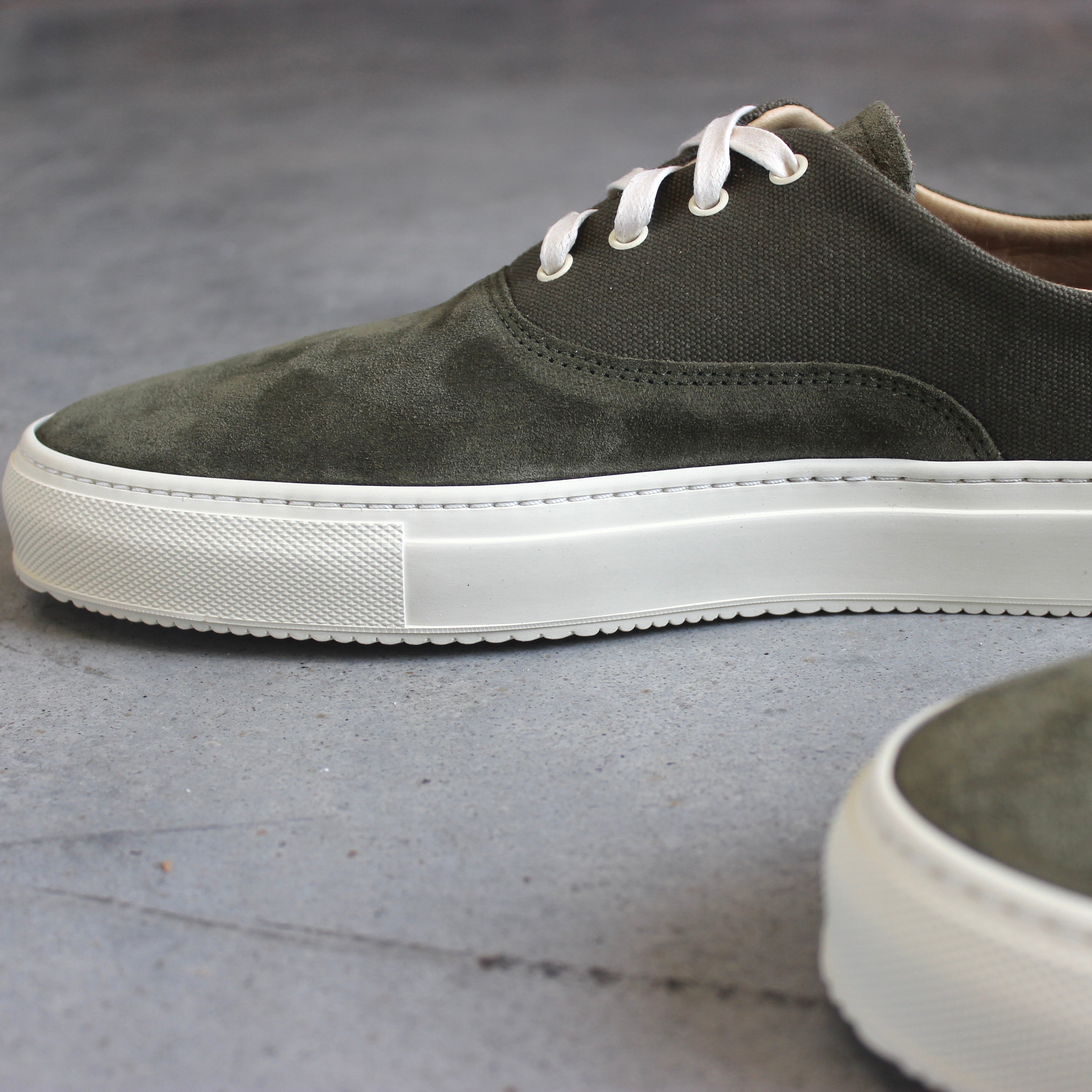 Men’s CV in Olive (Canvas + Suede)