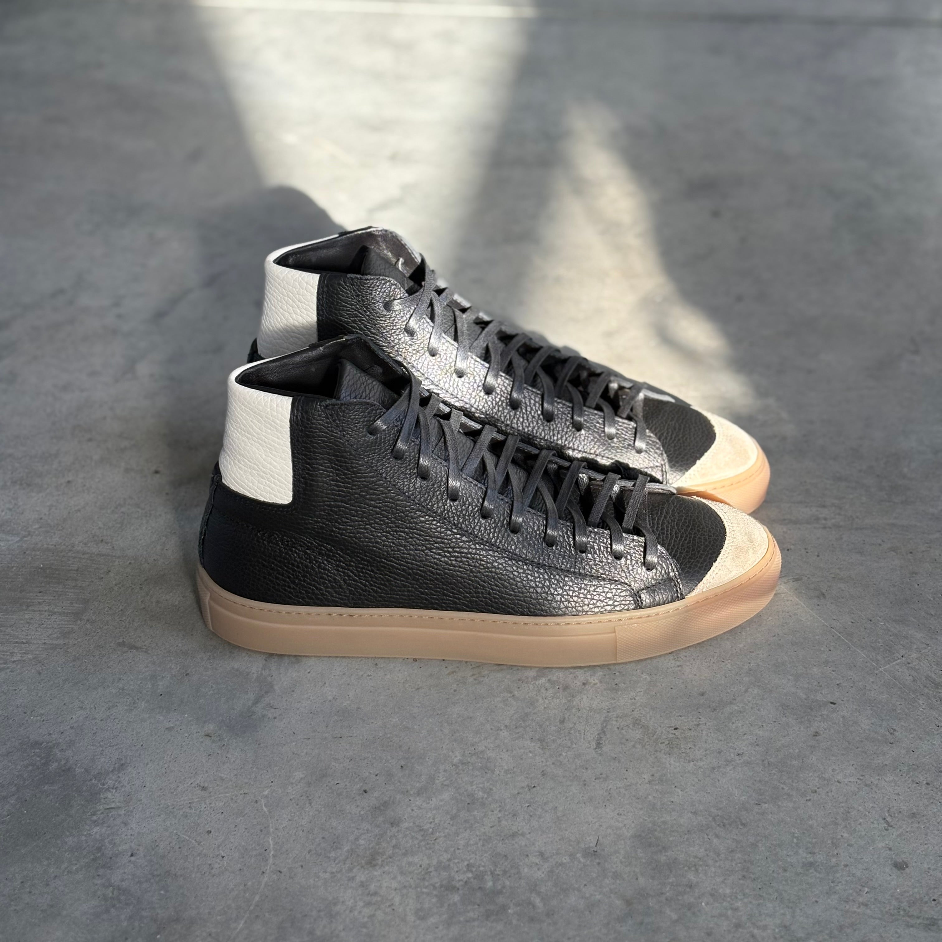 Preorder Women’s James Court Sneaker | Hi | Black and Gum