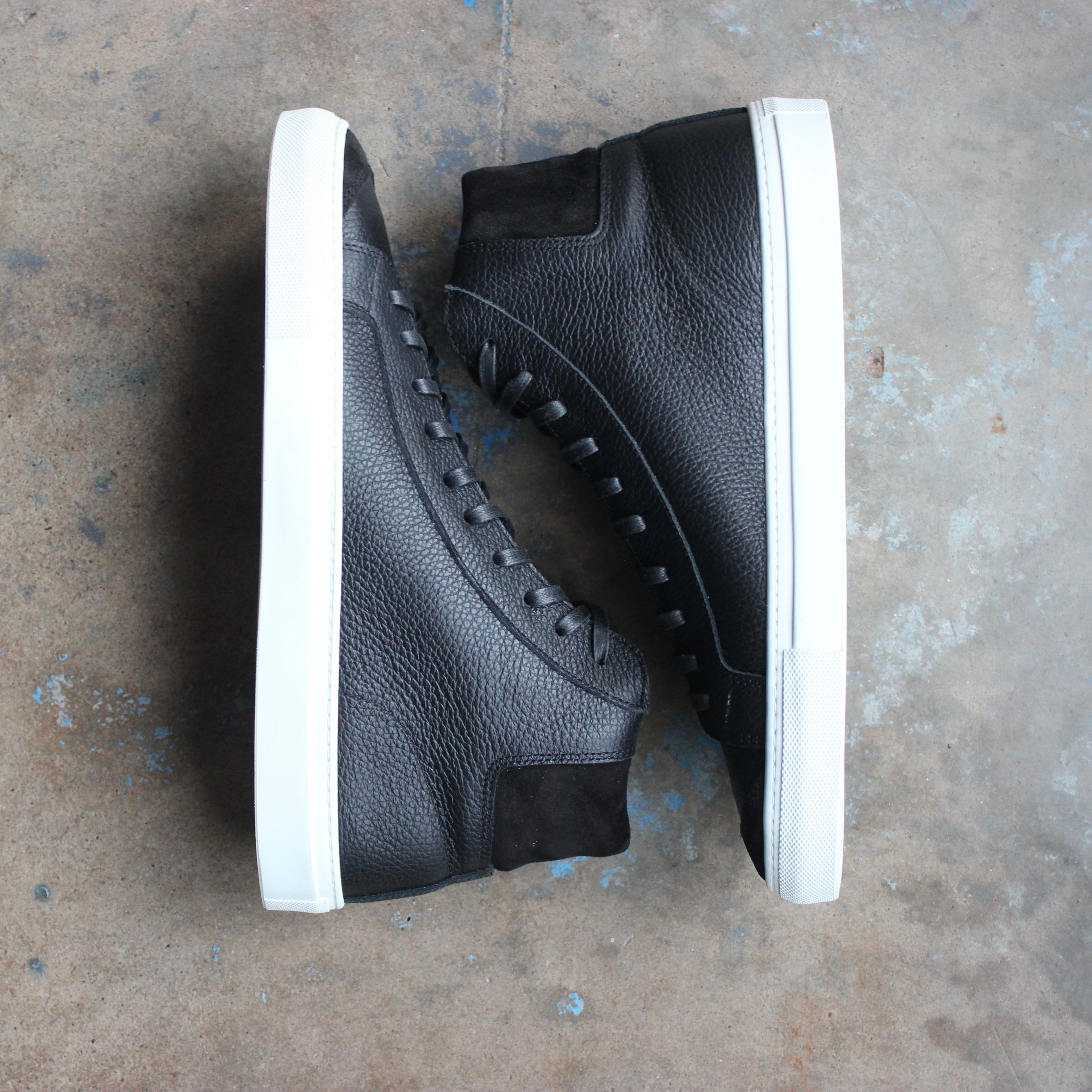 Pre-order Men’s James Court Hi | Black + White