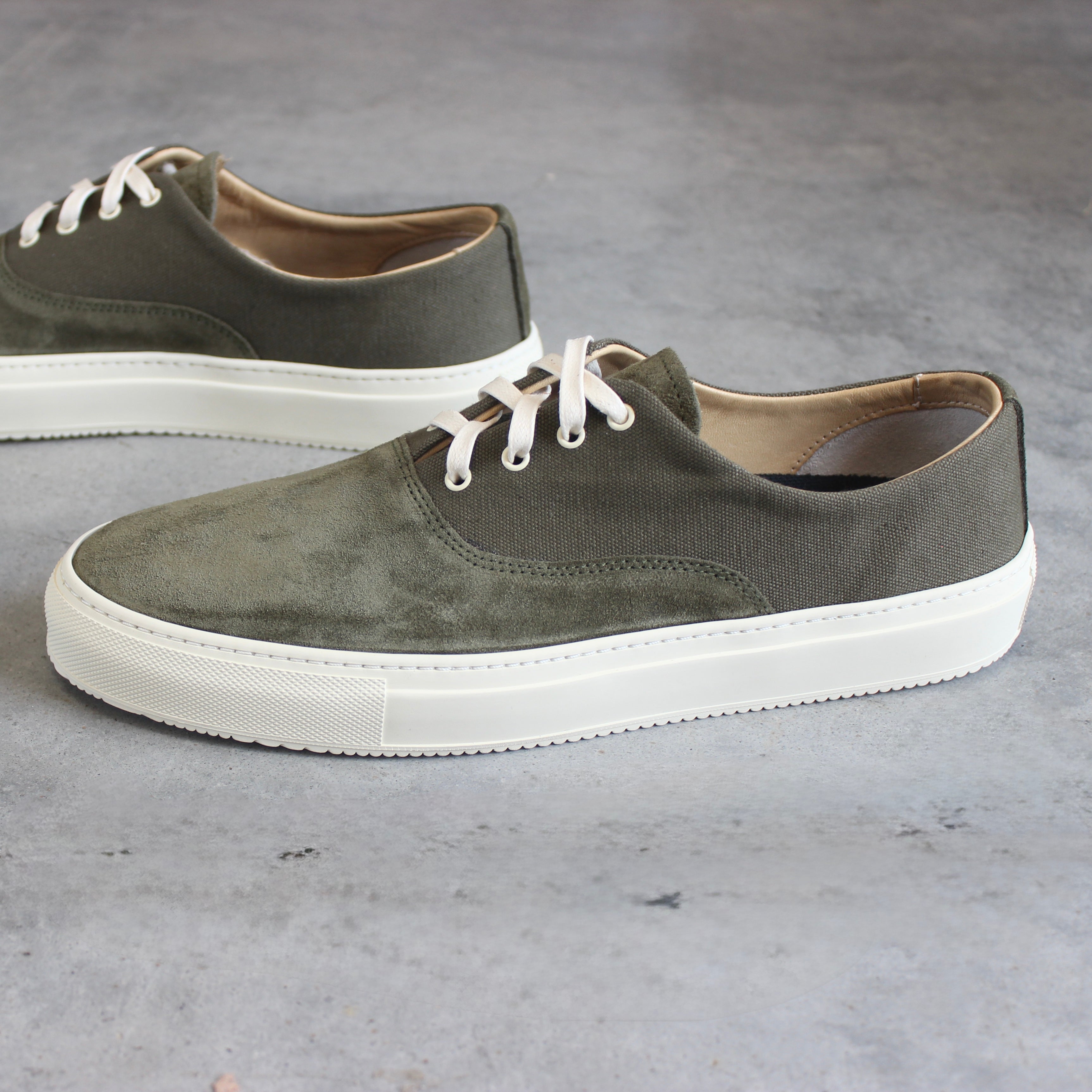 Men’s CV in Olive (Canvas + Suede)