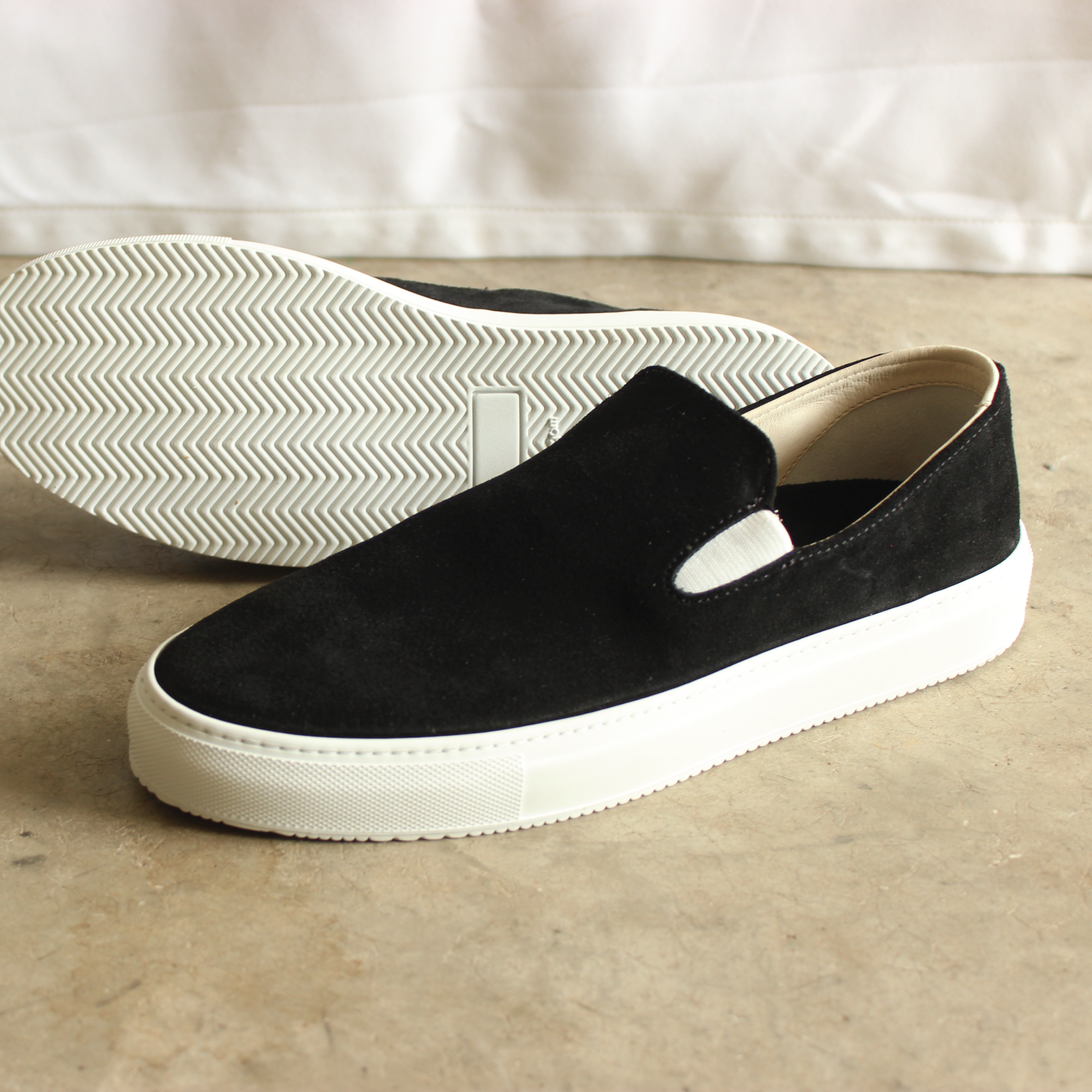 Women's Slip On Sneaker | Black Suede