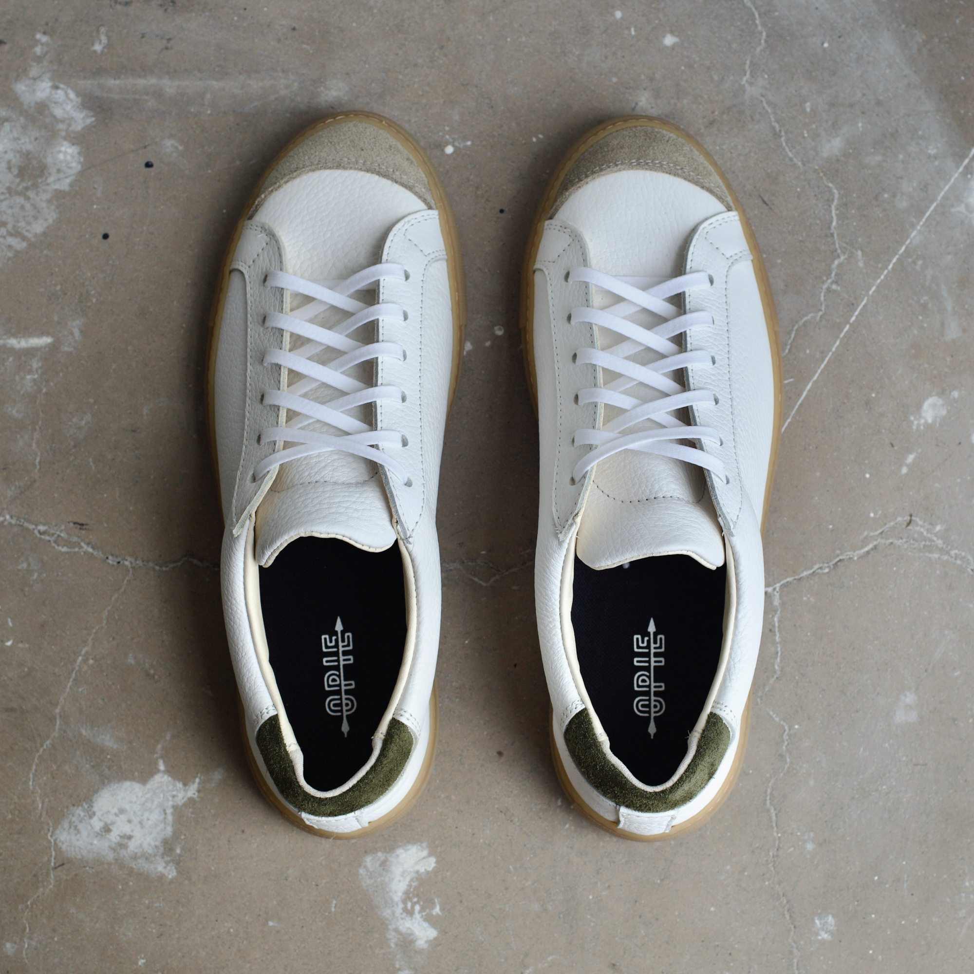 Men's James Court Sneaker | Lo | Ivory and Olive