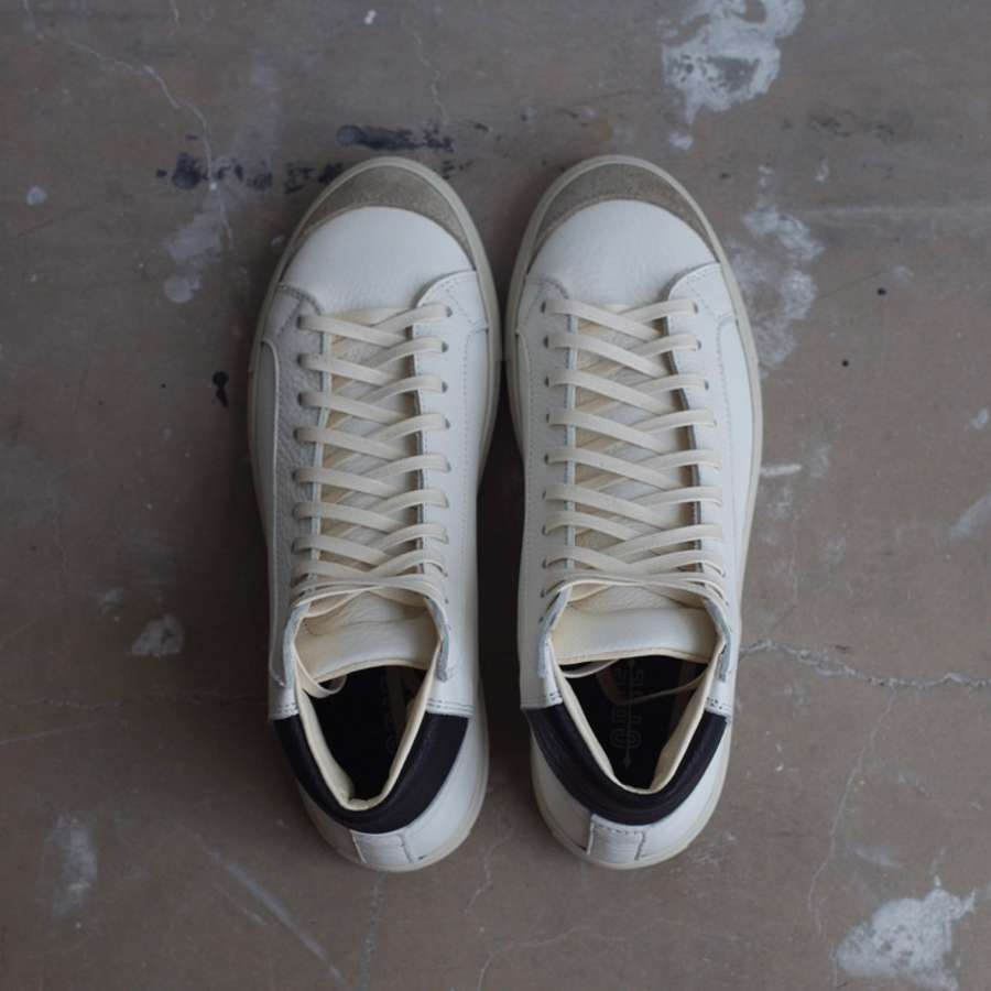 Pre-order Men's James Court Sneaker | Hi | Ivory and Black