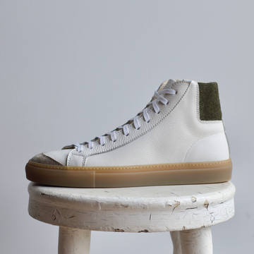 Pre-order Men's James Court Sneaker | Hi | Ivory and Olive