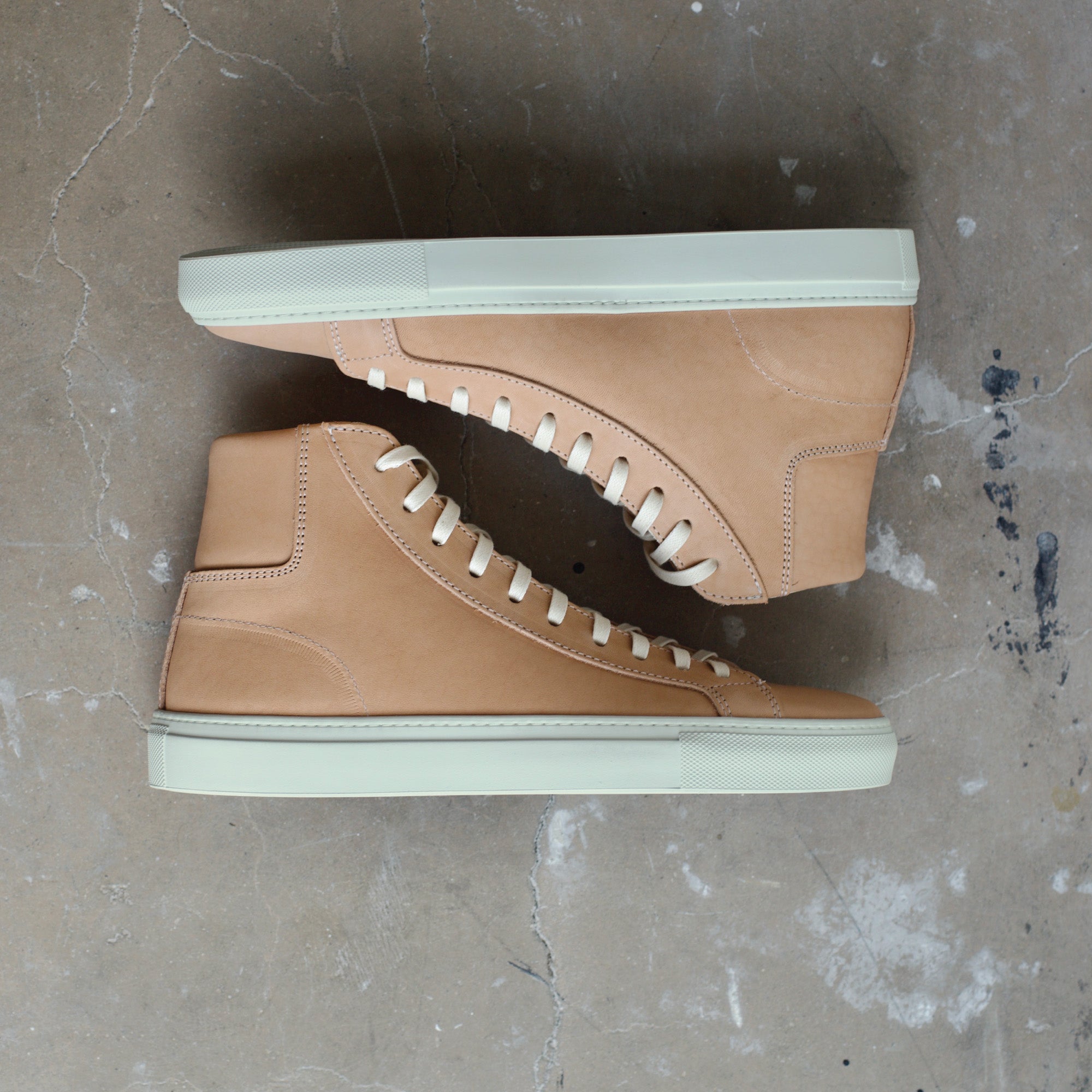 Pre-order Women's James Court Sneaker | Hi | Natural Essex