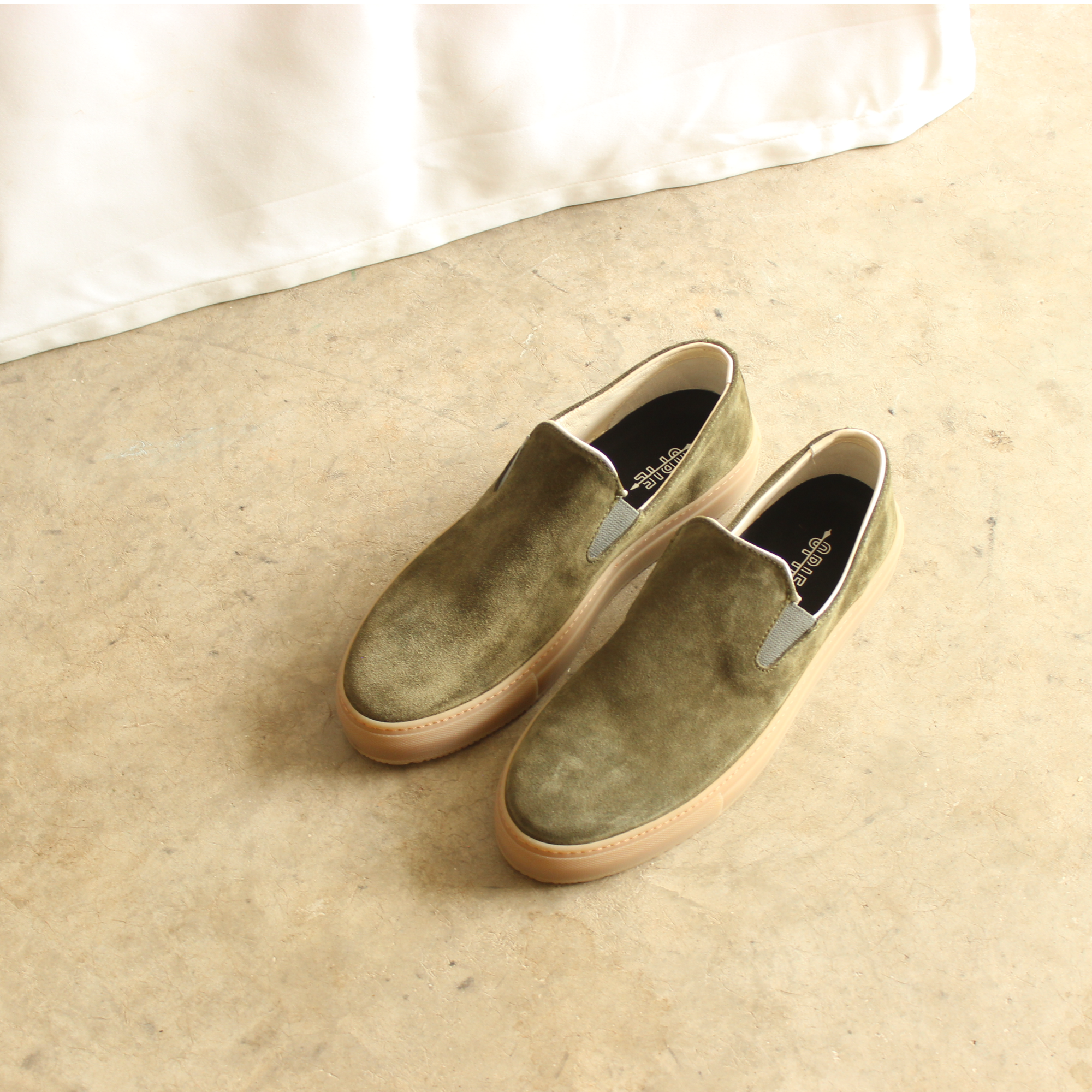 Women's Slip On Sneaker |Olive Suede