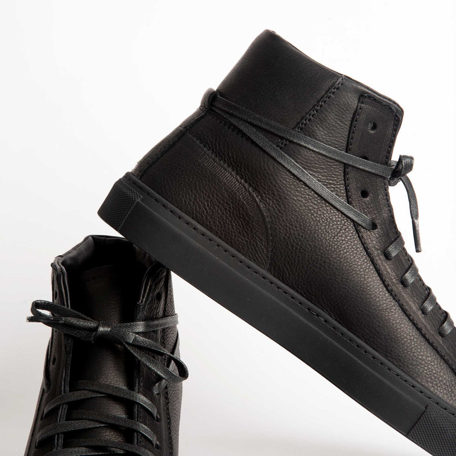 Pre-order Men's Court Sneaker | Hi All Black – Opie Way