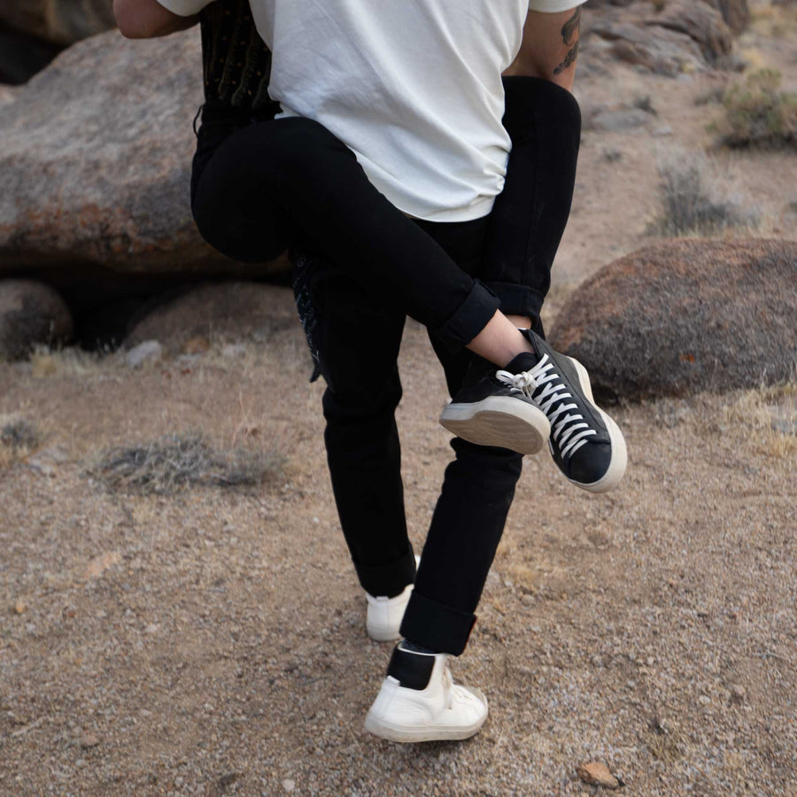 Pre-order Women's James Court Sneaker | Hi | Black and Ivory